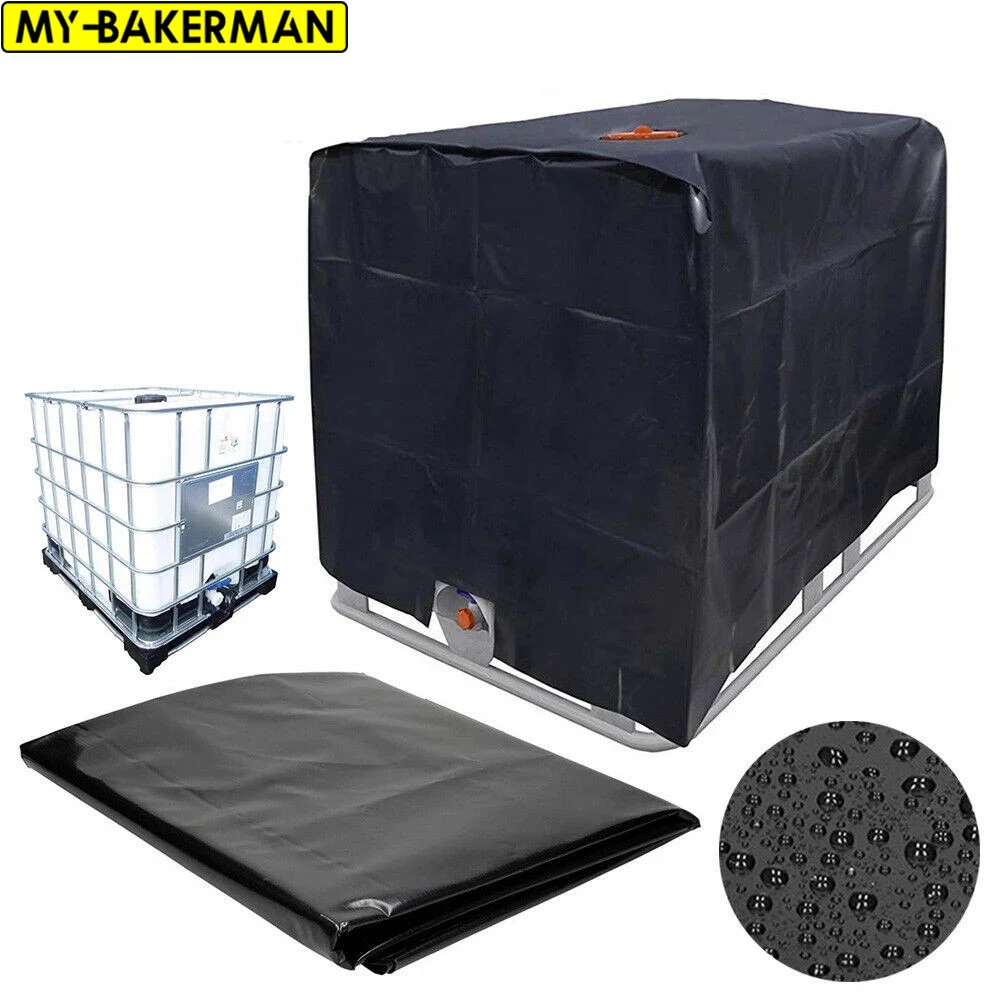

IBC Water Tank Protective Cover 1000 liters Tote outdoor waterproof dustproof cover sunscreen Garden Yard Rain Container
