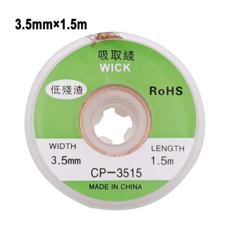 

1.5M Desoldering Braid Welding Solder Remover Wick Wire Low Residue Tin Strip New 2020