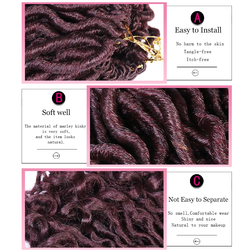 Синтетические вьющиеся дреды искусственные локоны 20 дюймов для женщин замки