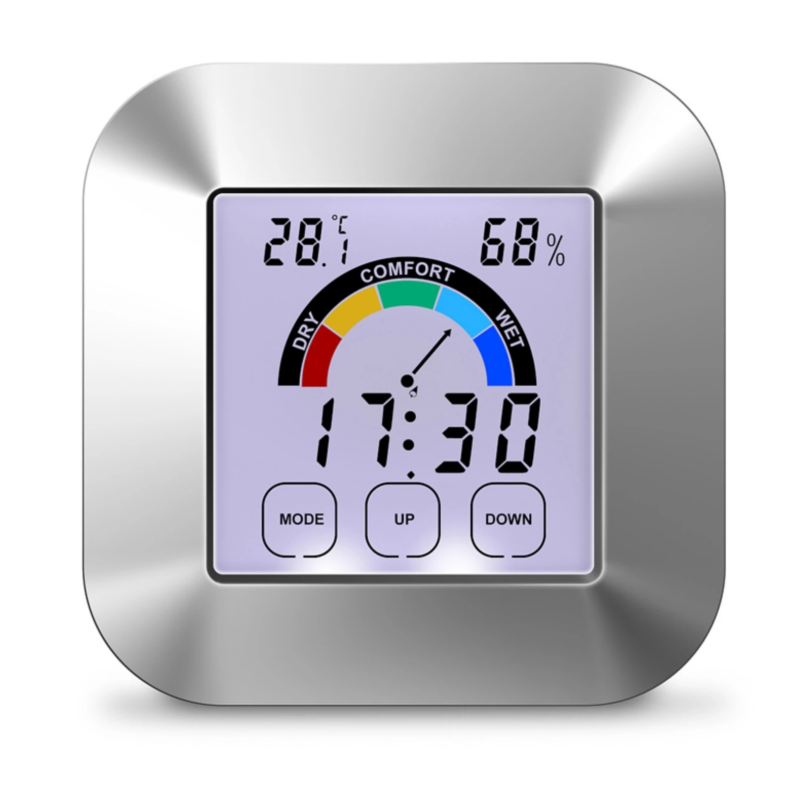 ts s63 electronic clock color lcd touch thermometer humidity meter temperature and humidity monitor for bed room screen free global shipping