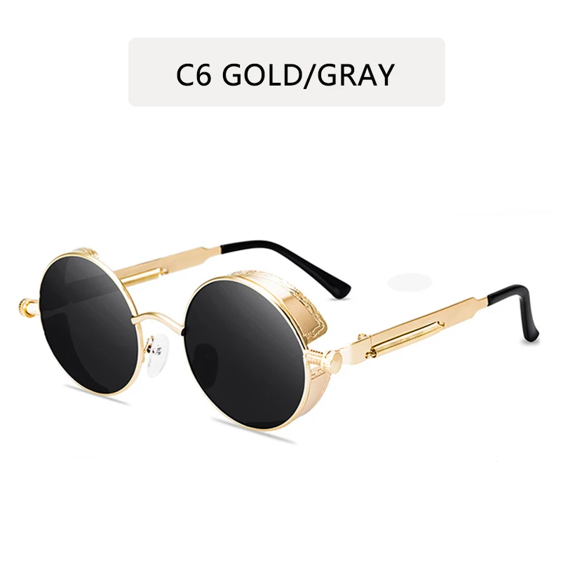 2019 Metal Sunglasses Men Women Fashion Round Glasses Brand Design Vintage Sun High Quality |