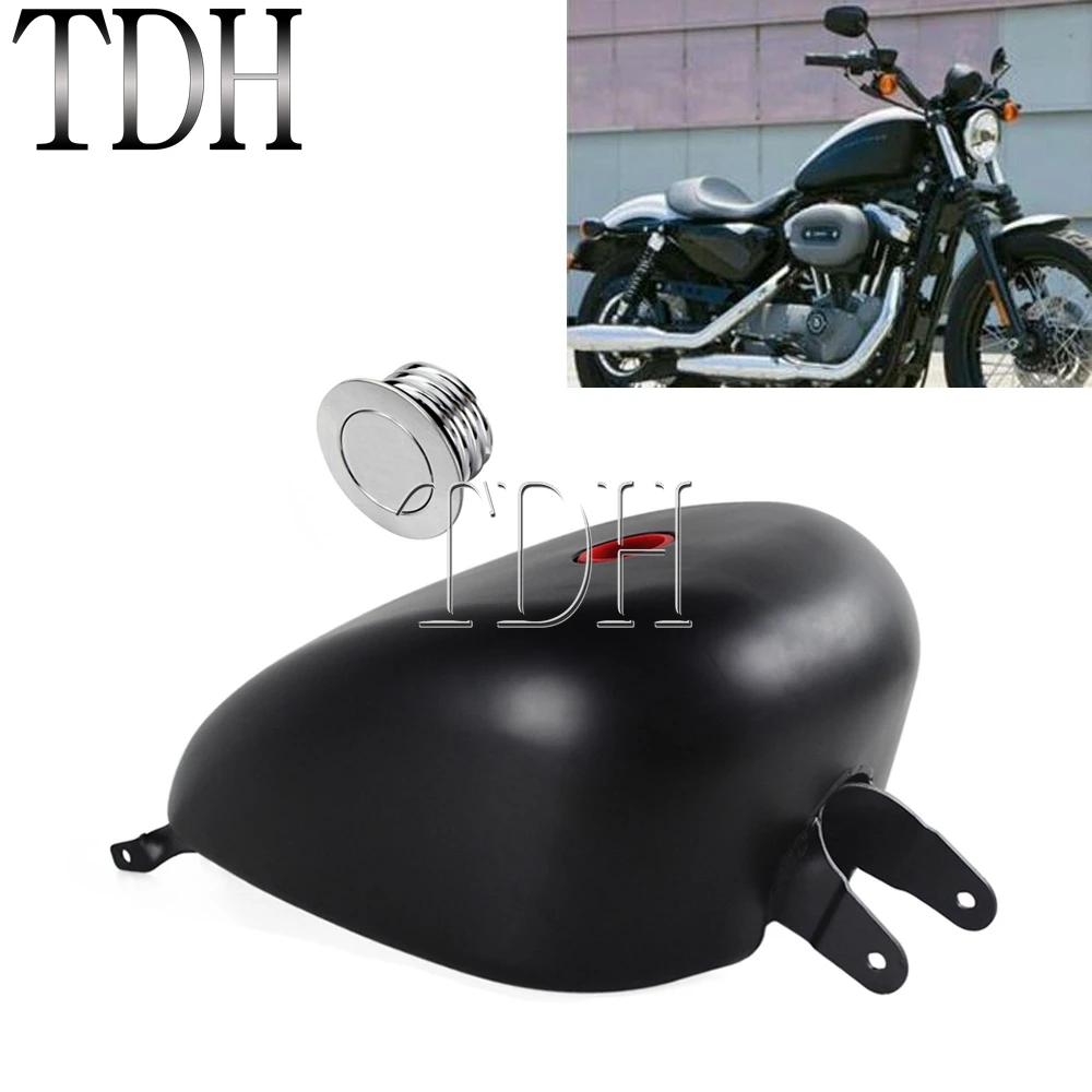Мотоцикл 3 галлонов Замена EFI Ретро топливный бак с крышкой для Harley Sportster XL 1200 883 72 48