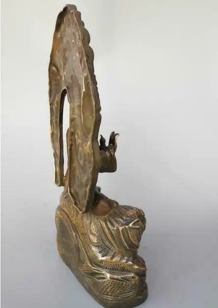 Китайская статуя из чистой латуни с изображением бога доктора солнца Си миао |