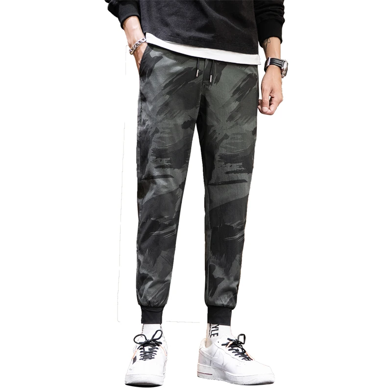 

Camouflage Trousers Male 2020 New Cotton Slacks And Feet Overalls Man Beam Foot Trousers Slacks