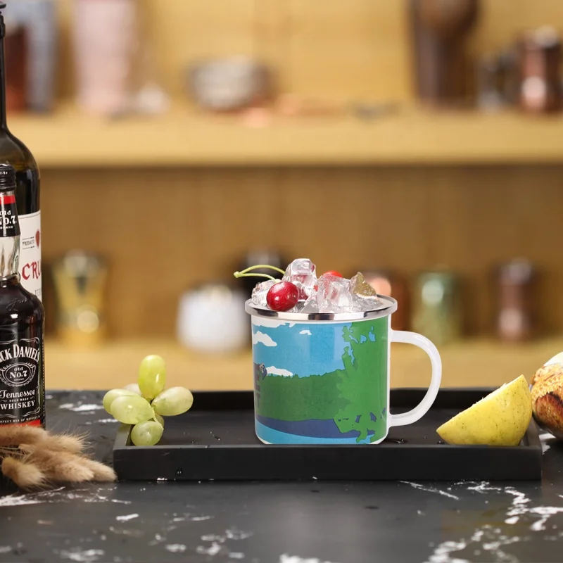 Пользовательские металлические края кофе путешествия сублимации походная