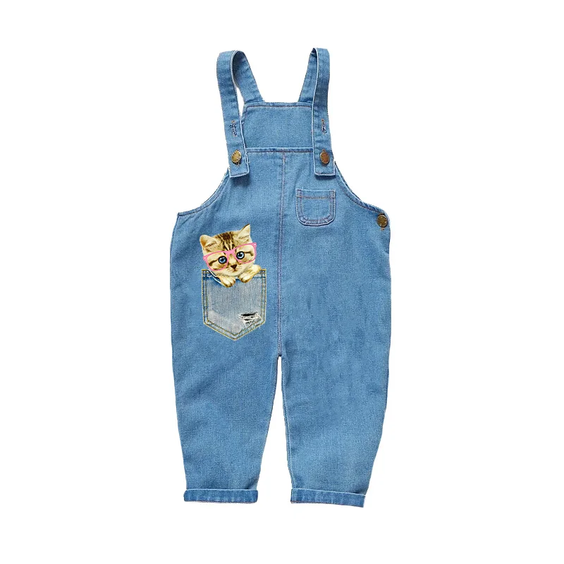 Pocket Cat Patch Dog Thermo-Stickers DIY Iron On Parches For Clothing Denim Washable Easy Use Heat Transfer Sticker Dropshipping |