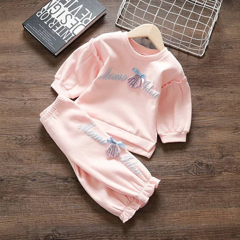 

2Pcs Baby Girls Clothes Set Toddler Fashion O-Neck Long Sleeve Pullovers Sweatshirt+Pants Suits Spring Autumn Casual Outfits