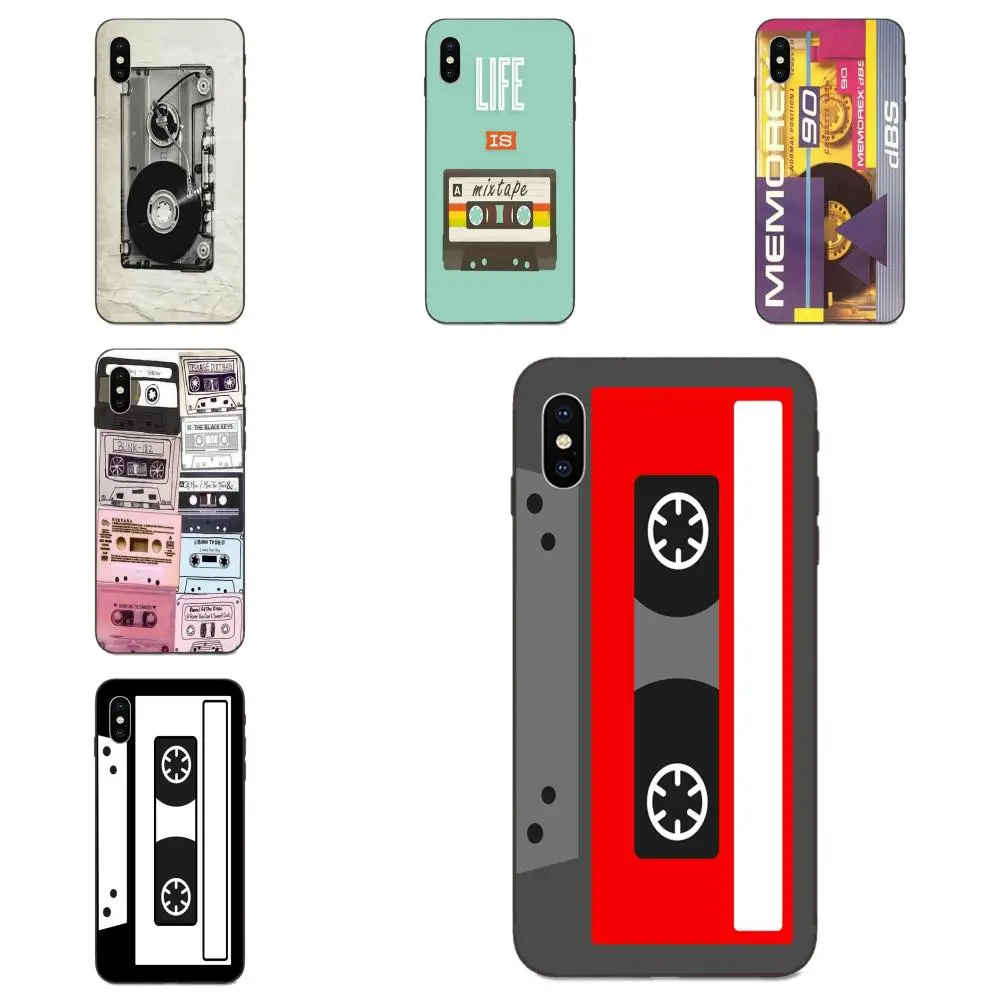 Смешанные старую кассету в старинном стиле ретро школьная сумка для Galaxy A3 A5 A6 A6s A7