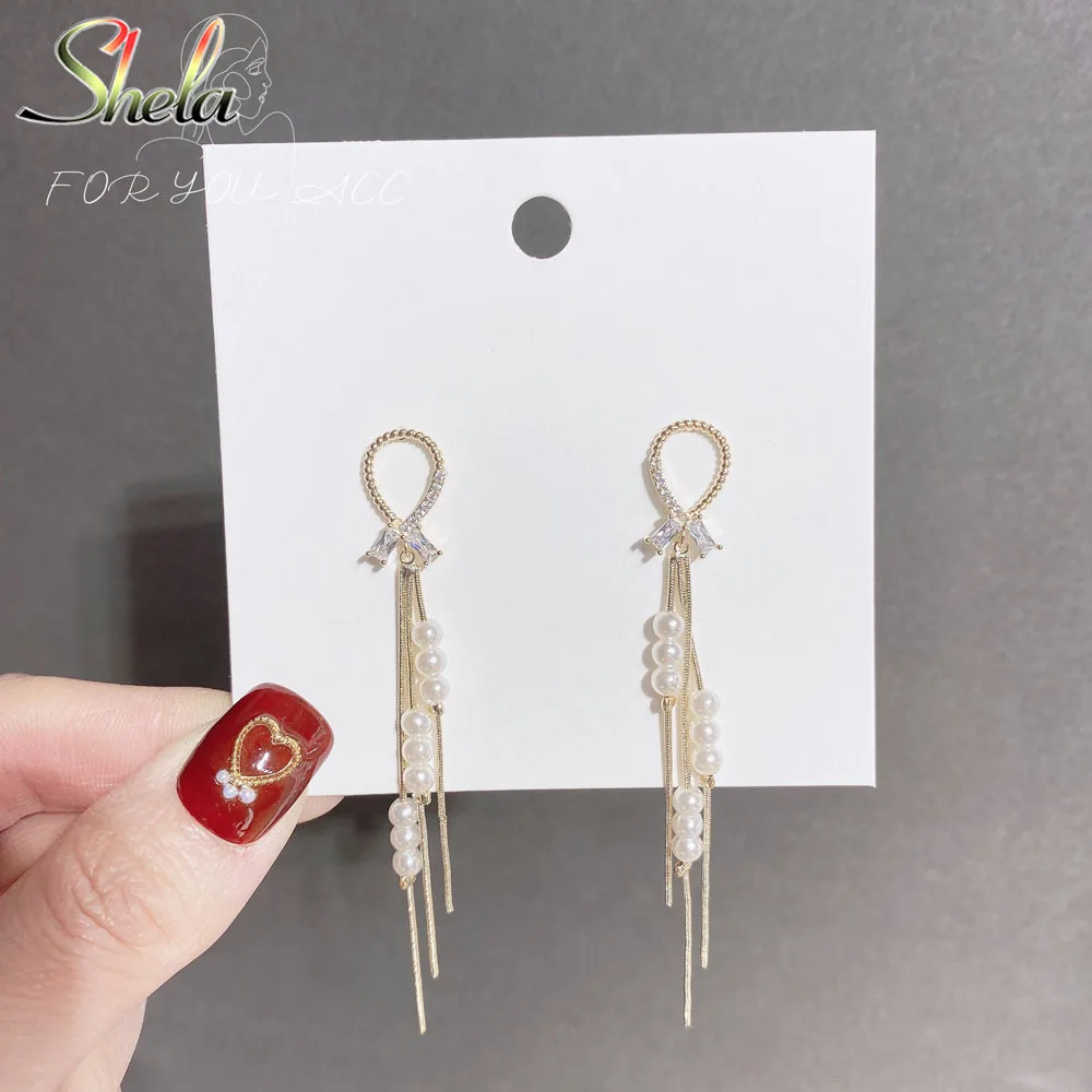 

Top Quality Long Tassel Party Wedding Women Earrings Bohemian Minimalist Exquisite Accessories Pendant Trendy Jewelry S925 Pin