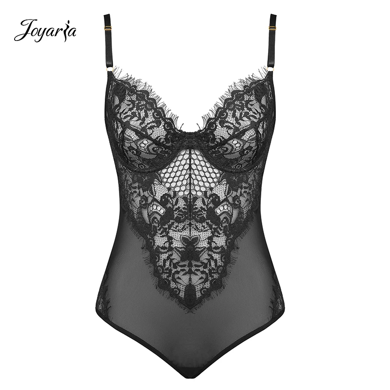 

Joyaria Women Sexy Teddy One Piece Lingerie with Underwire Sexy Snap On Teddy Bodysuit