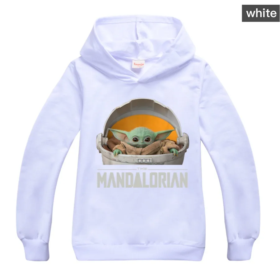 Детская блузка с капюшоном Yoda мандалор футболка рубашка для девочек топы длинным