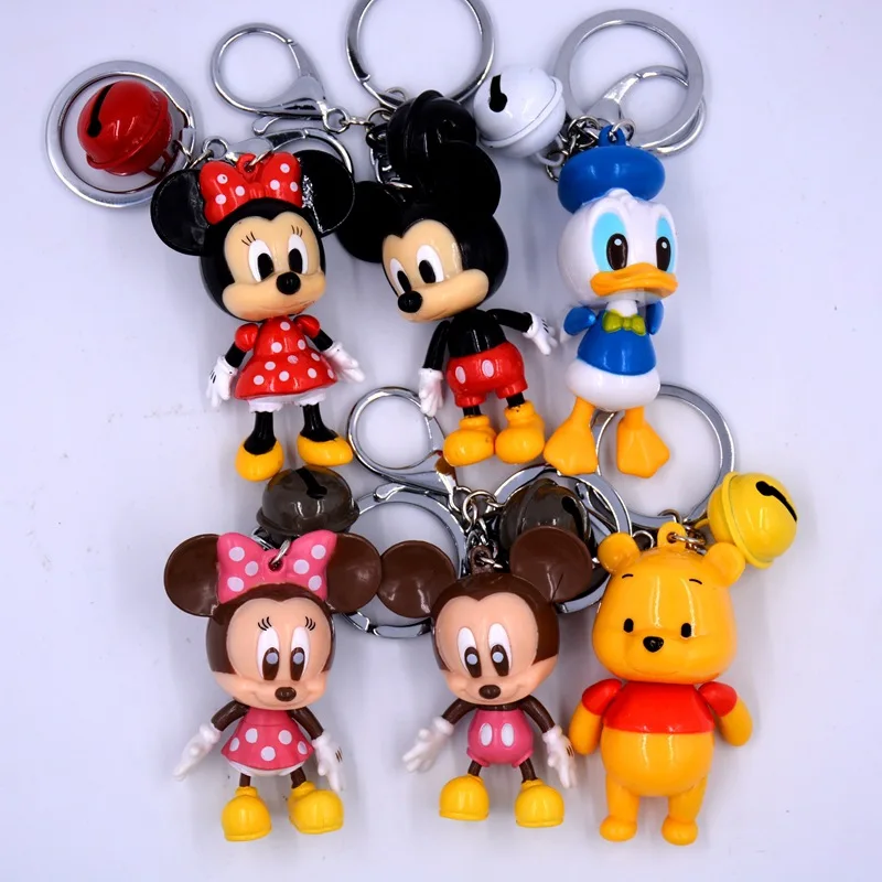 Детский брелок для ключей с мультяшным героем Диснея Микки Маусом подвеска сумки