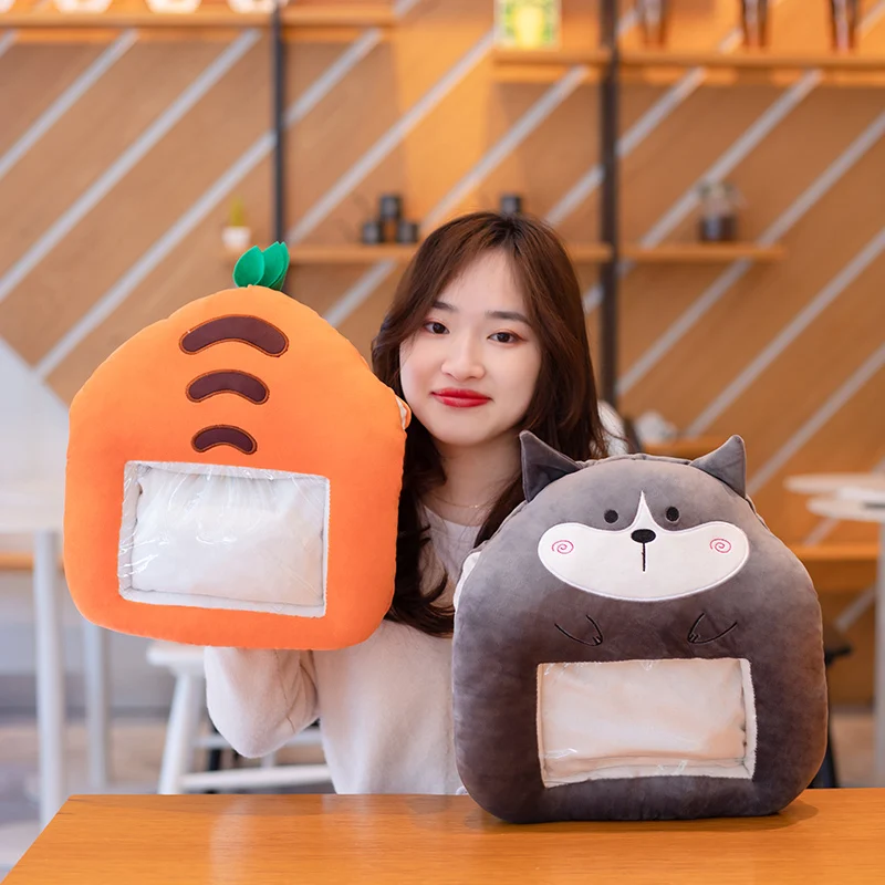 

New Plush Hand Warmer Pillow Winter Cute Cartoon Stuffed Animal Doll Cushions Winter Hand Warmers Decor Girl Kids Toys Gifts