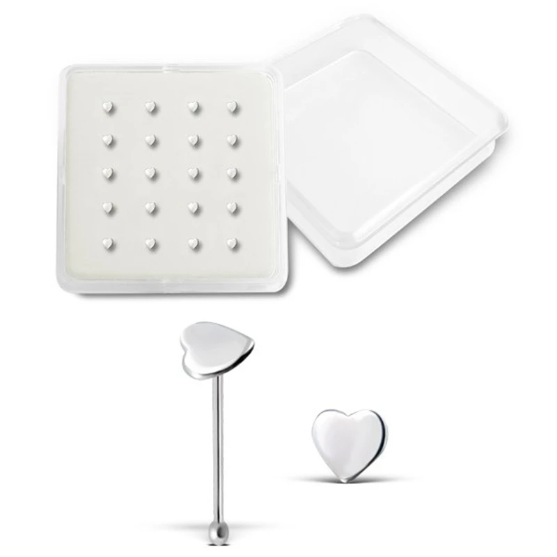 Кольца в форме сердца для носа ювелирные изделия тела женщин пирсинг ушей