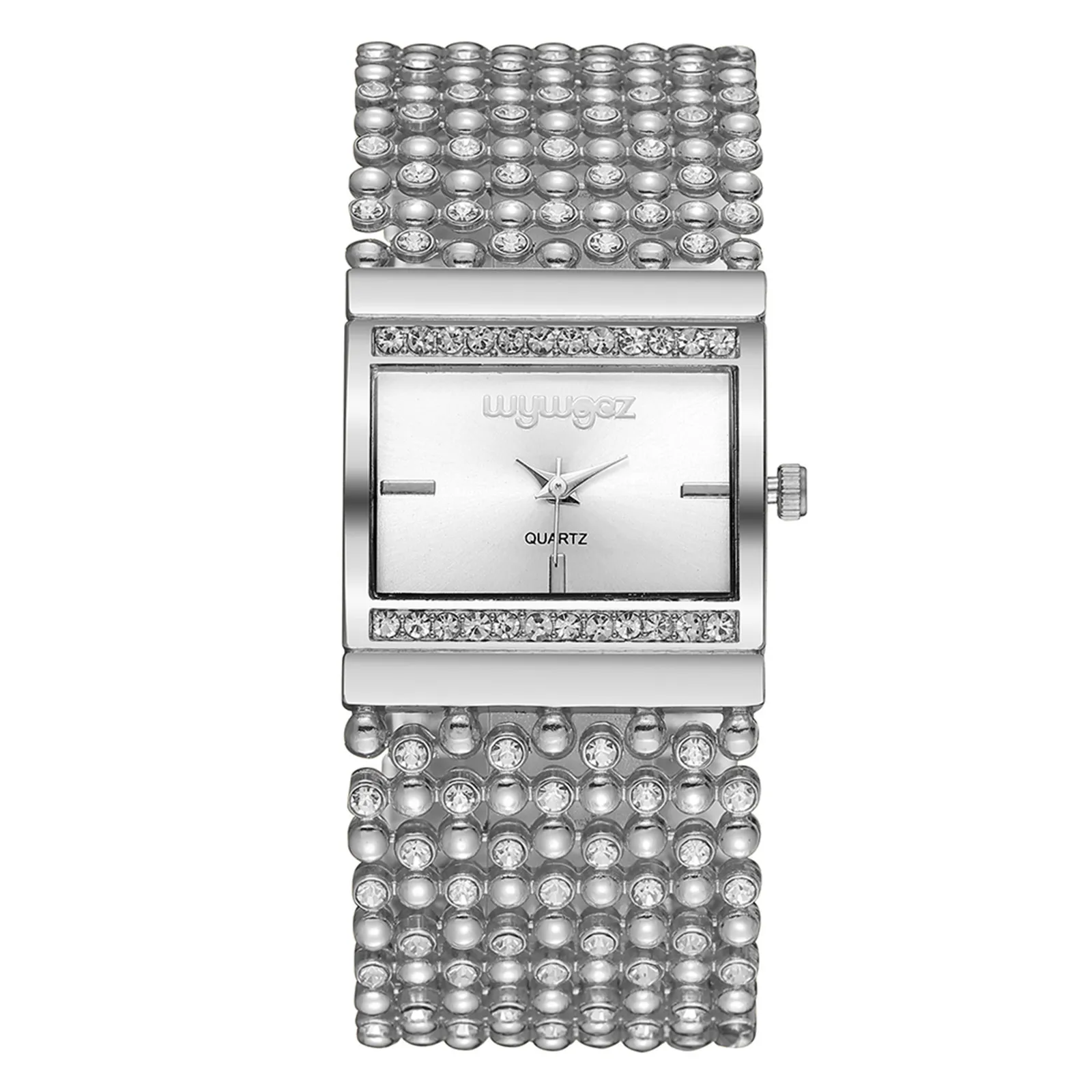 

Women Fashion Watch Clock Stainless Steel Casual Dress Bracelet Crystal Jewelry Wristwatch Ladies Bracelet Luxury Watch Casual