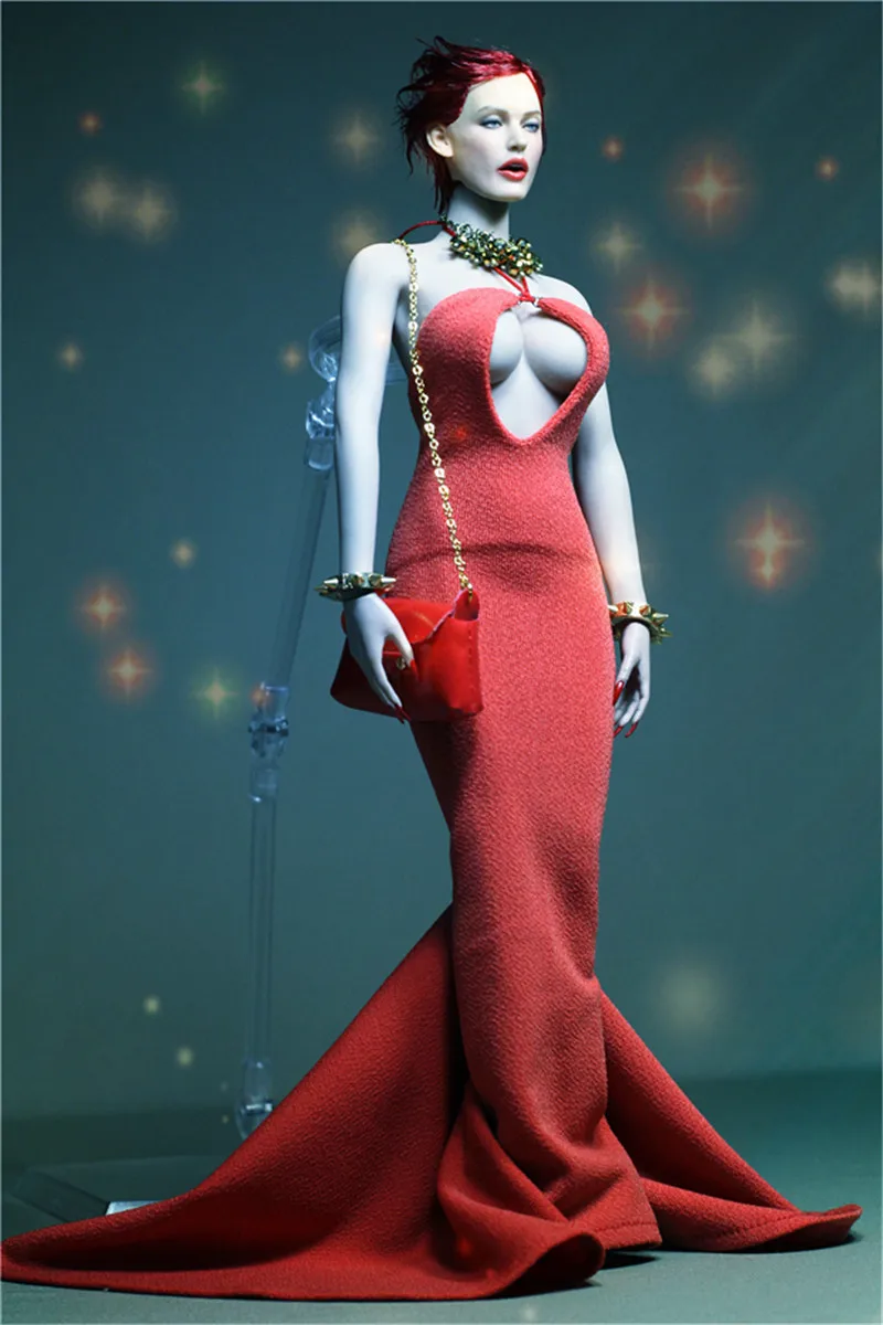 

Mnotht масштаб 1/6, сексуальная юбка рыбий хвост, оранжевая Лилия, женское платье-солдат для 12-дюймовой экшн-фигурки, куклы, игрушки