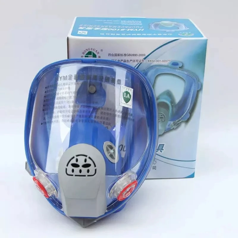 

6800 Respirator Full Face Mask Blue High Definition Odorless Gas Mask Spray Paint Industrial Graffiti Protective Mask Advanced