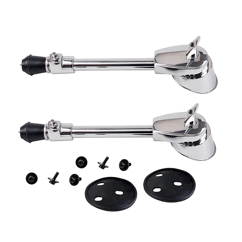 

2 Pieces Bass Drum Spurs Stable Anti-Rust 360 Degree Adjustable Stand Legs Feet DIY Percussion Instrument Accessories M5TC