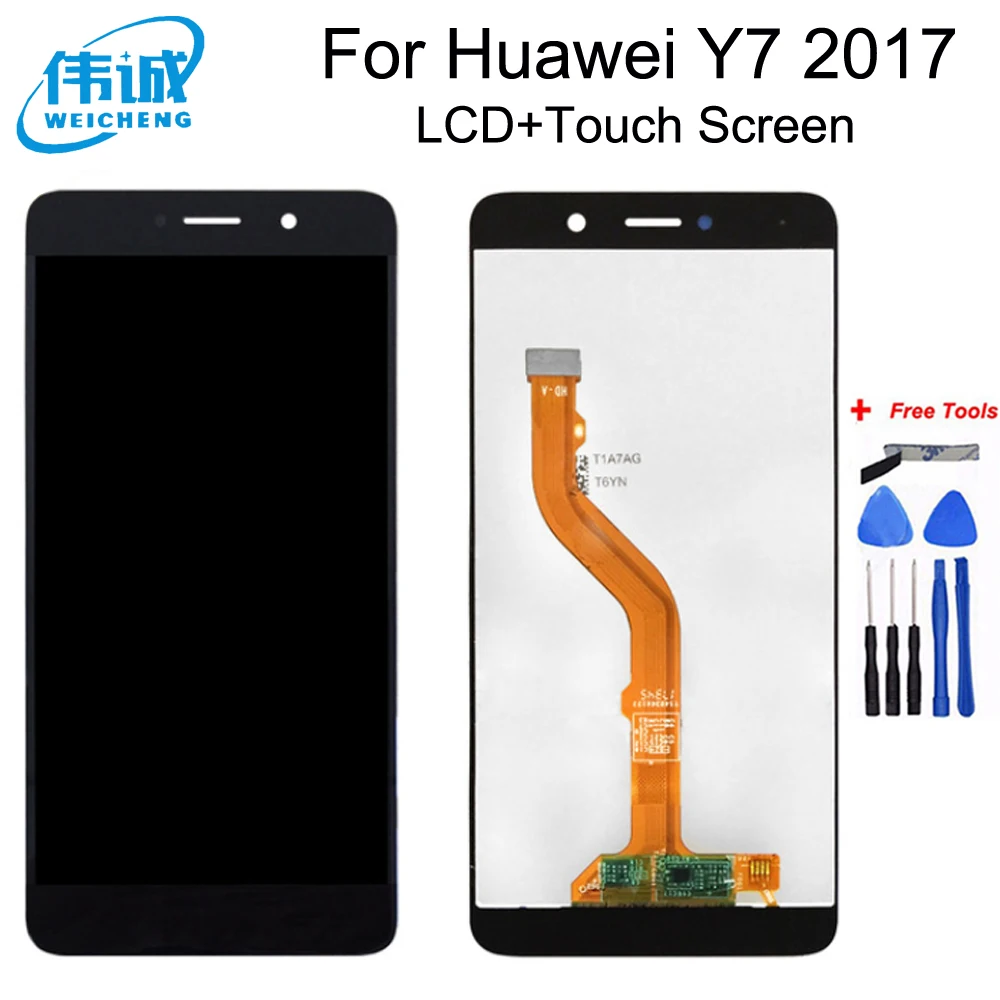 100% Протестировано для Huawei Y7 2017 TRT-LX3 TRT-LX1 ЖК-дисплей сенсорный экран дигитайзер