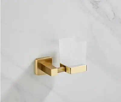 tooth brush holder 1 Аксессуары для ванной комнаты Набор полотенец угловая полка держатель бумаги кухонный смеситель для раковины причесанный матовый золотой набор оборудования для ванной комнаты - Цвет: tooth brush holder 1