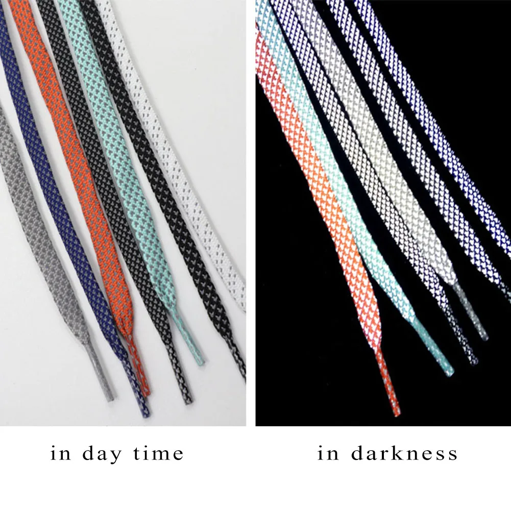 Новые плоские светоотражающие шнурки 3M для бегунов тканевая лента спортивная