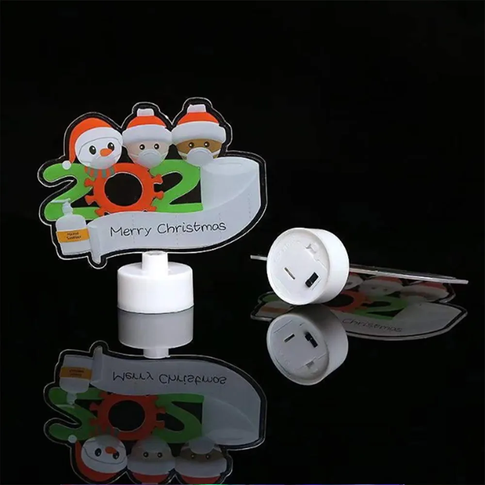 

Красочный светящийся на удачу подвесной светодиодный светильник «сделай сам» маска для рукописного письма Подвеска на рождественскую елк...