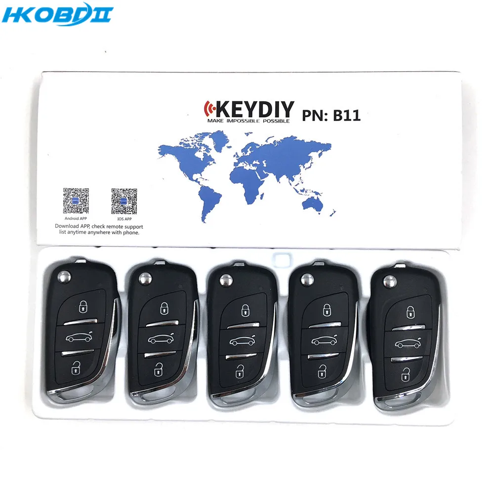 HKOBDII KEYDIY оригинальный KD B11 3 кнопки B series универсальный пульт дистанционного