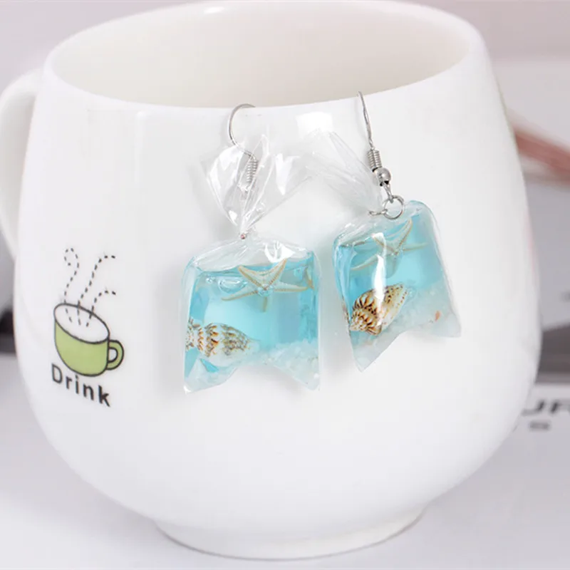 Новинка модные серьги в виде сушеных цветов и растений яркие украшения форме