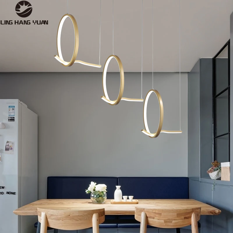 

Светодиодный подвесной светильник, 110 В, 220 В, современный домашний светильник, декоративная Подвесная лампа для гостиной, столовой, кухни, л...