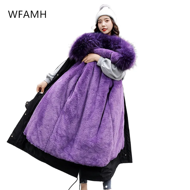 Три способа ношения одежда зима 2020 модная съемная меховая Слитная Хлопковая