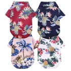 Рубашки для собак Одежда с ананасом 40kKGBeach одежда жилет Одежда для питомцев футболка с цветочным рисунком Гавайская для маленьких больших собак чихуахуа
