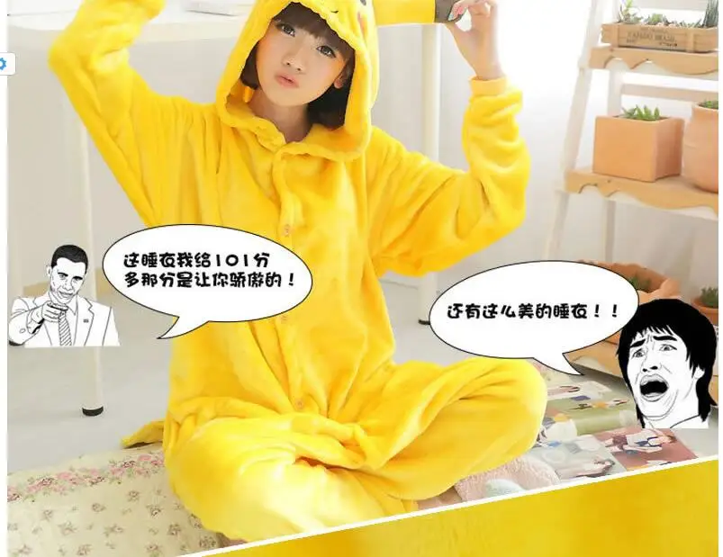 Зимняя теплая Пижама с единорогом из мультфильма все в одном цельная капюшоном