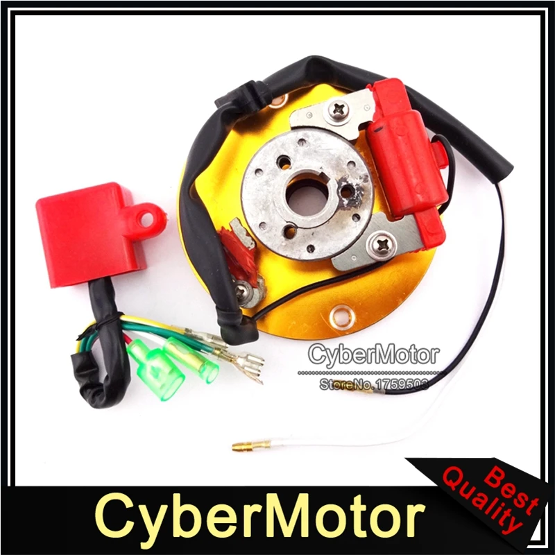 Мотоцикл Золотой гоночный статор ротор зажигания CDI Коробка для 110cc 125cc 140cc