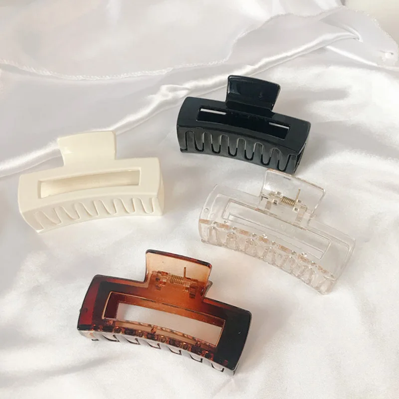 

Заколка для волос Акриловая Женская, Модные прозрачные зажимы для волос с геометрическим узором, краб, аксессуары для волос, лето 2021