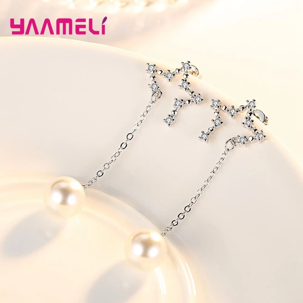 Корейские ювелирные изделия из стерлингового серебра 925 пробы висячие серьги