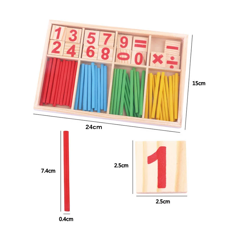 

Figure Blocks Counting Sticks Education Wooden Toys Building Intelligence Block Montessori Mathematical Wooden Box Gift Children