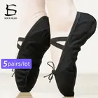 5 партлот женские балетные туфли для взрослых детей балетные танцевальные Тапочки фитнес-Тренировка танцевальная обувь для девочек балетки оптовая продажа