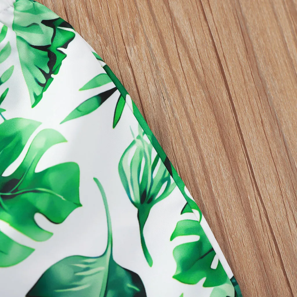 Купальник для маленьких мальчиков эластичный пояс с цветочным принтом на заказ