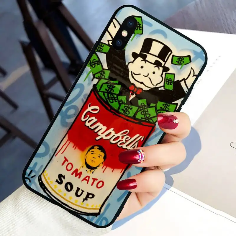 

Trend Cartoon Dollar Monopoly Phone Case For Black-Iphone 5 5s se 6 6s 7 8 11 12 X Xs Xr Pro Plus Max Mini Cover