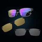 Мужские солнцезащитные очки с полуободковой оправой, матовые черные поляризационные 3D-очки для глаз, с магнитным зажимом, для близорукости, цвет коричневый