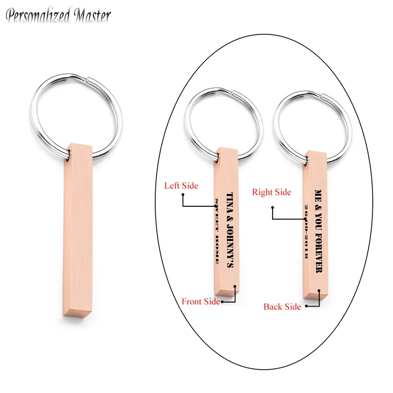 Брелок для ключей из нержавеющей стали персонализированная гравировка мастеров