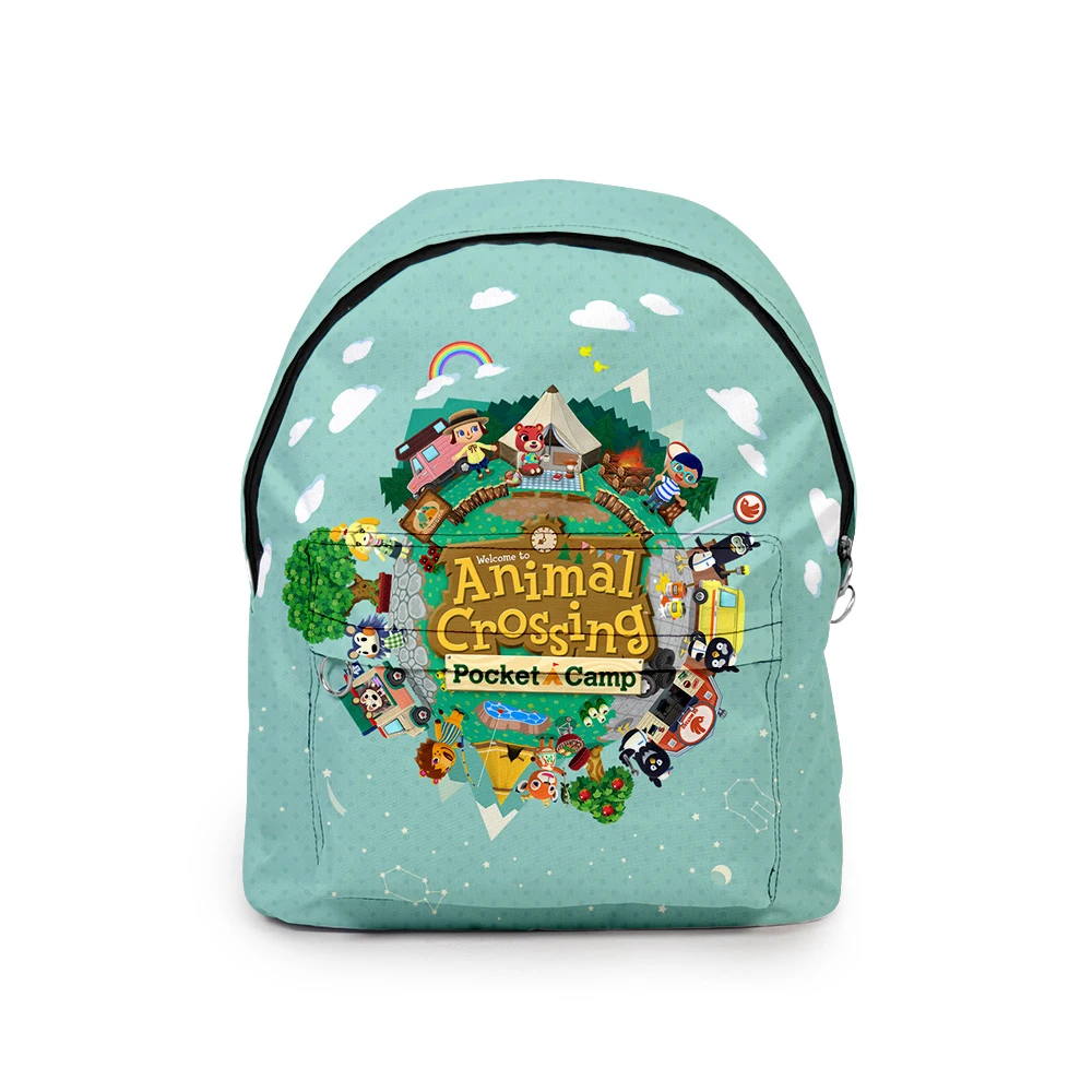 

Classic Animal Crossing School Bags Boys Girls Mini Travel Bags Funny 3D Print Oxford Waterproof Notebook Shoulder Backpacks