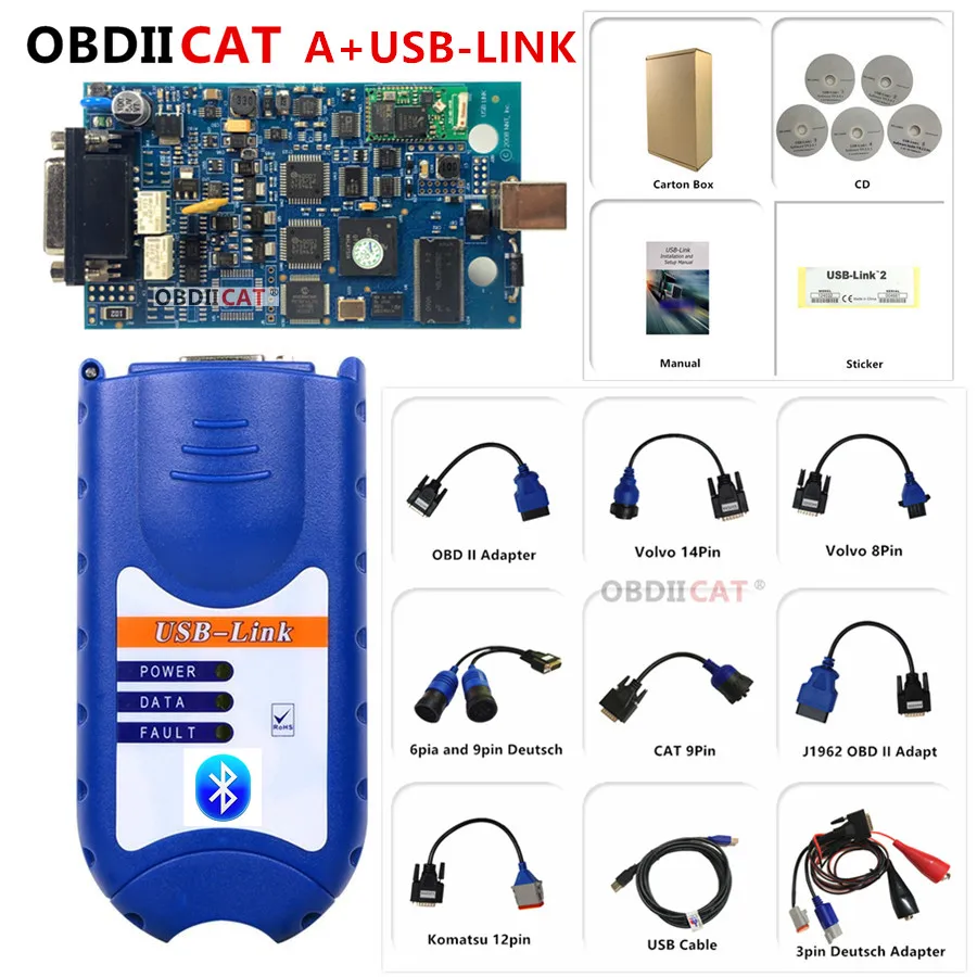 OBDIICAT USB Link с Bluetooth 2 дизельный грузовик диагностический инструмент 125032 связанный