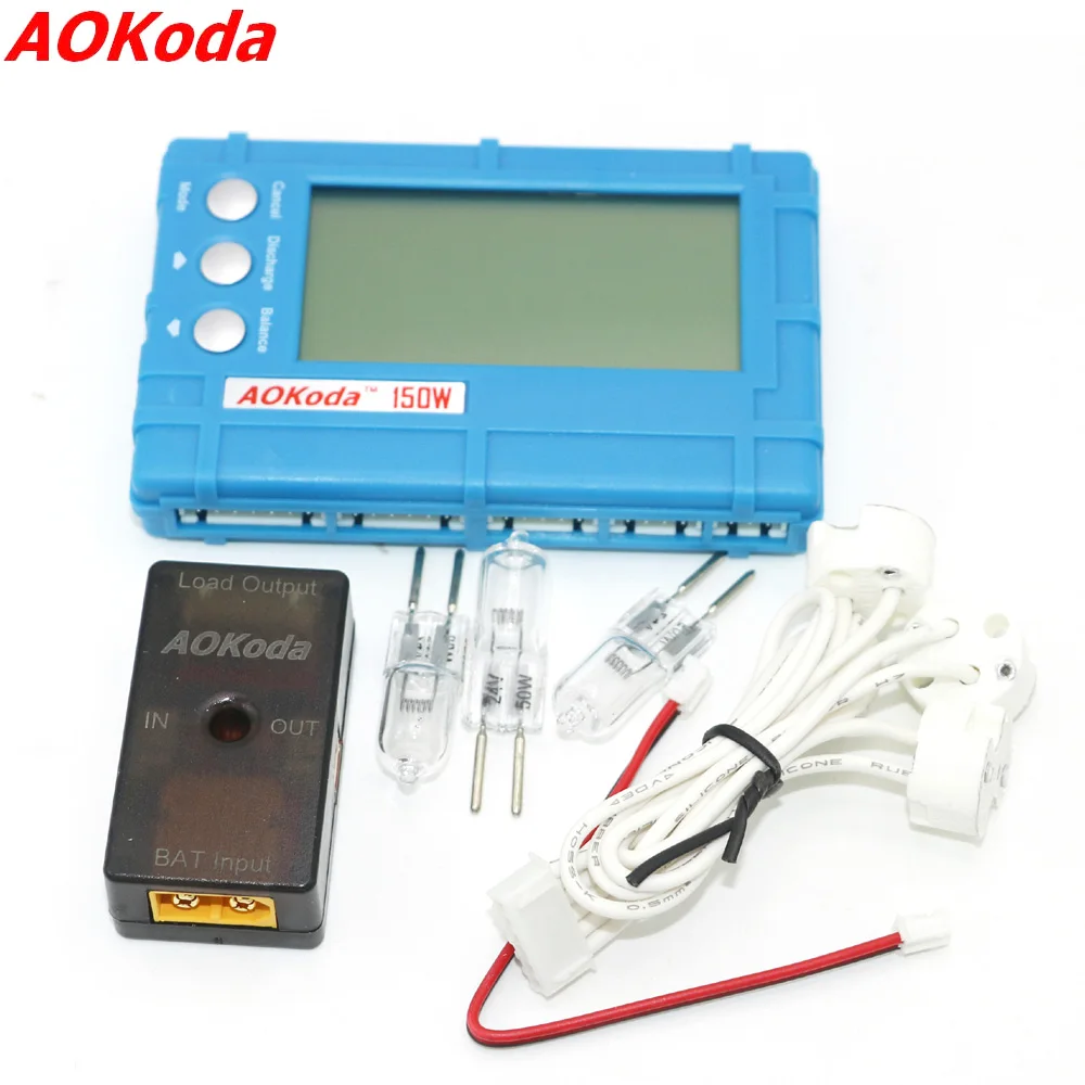 aokoda 150 вт 3 в 1 rc 2s 6s lipo li fe battery balance lcd измеритель на