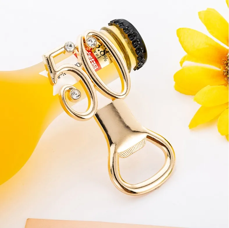 Легкие открыватели для бутылок Стразы 50th Openers подарки на день рождения сувенир