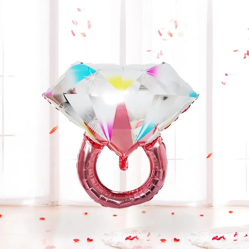 98*72 см алюминиевая пленка бриллиантовое кольцо шары для свадьбы и дня рождения