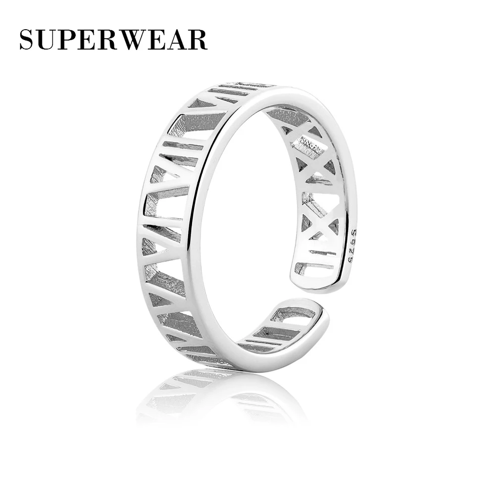 SUPERWEAR Пара Кольца для мужчин и женщин 925 пробы Серебро Желтое золото цвет