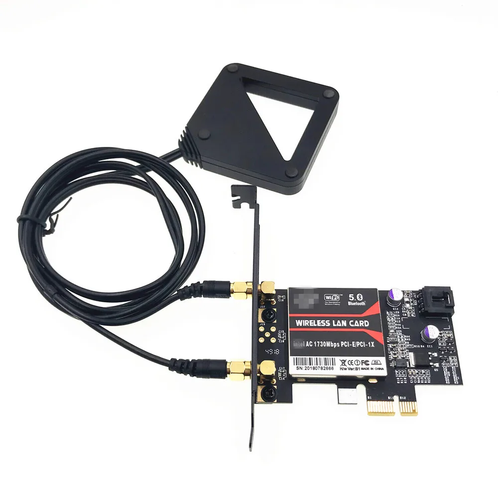С внешней антенной 1730 Мбит/с Чипсет Intel 9260NGW MU-MIMO Bluetooth 5 0 PCI-E PCIe 1x X1 настольная карта