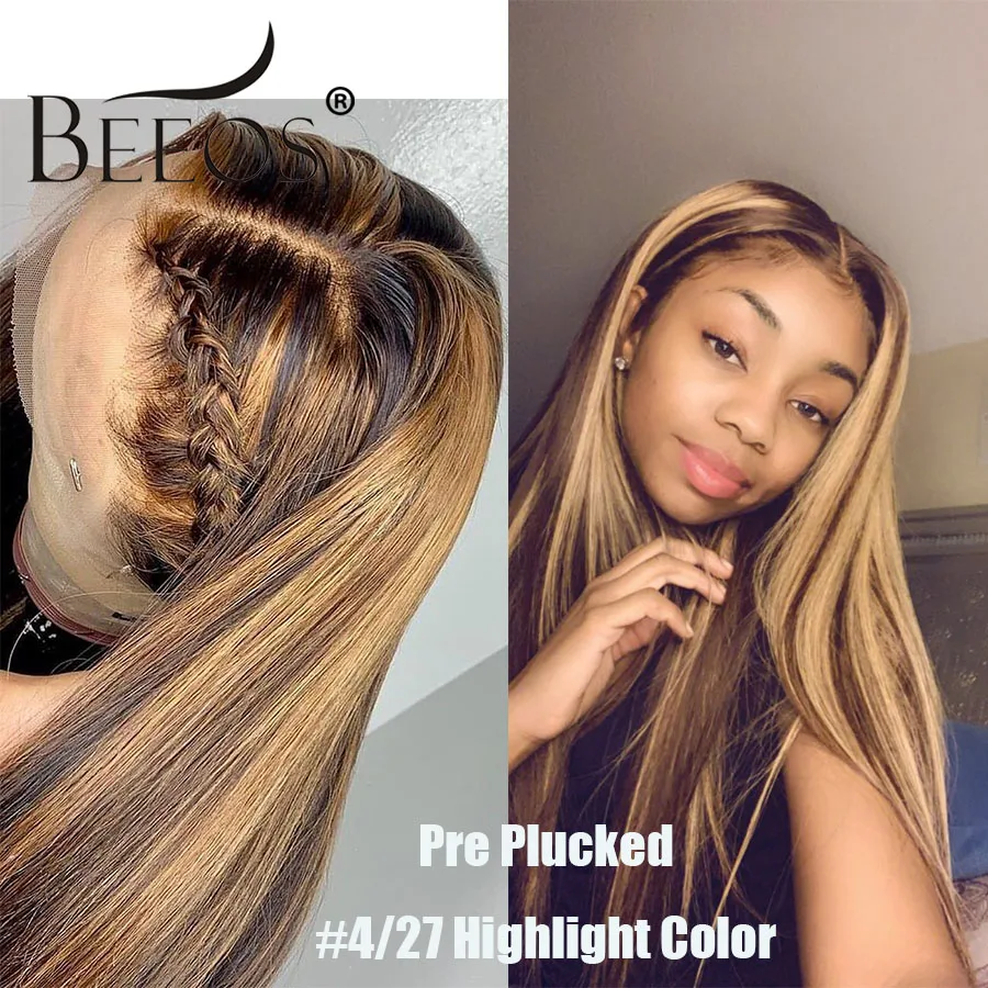 13*6 глубокая часть фронта шнурка человеческих волос парик прямой Выделите цвет волос предварительно выщипанные волосы линия отбеленные узлы бразильские волосы remy
