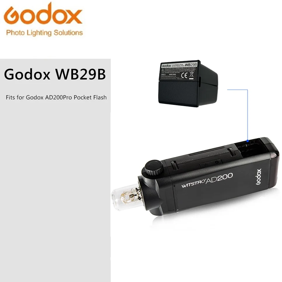 Оригинальный сменный аккумулятор Godox WB29 WB29B 14 8 в 3100 мАч для Xplor AD200 AD200Pro Gdox - купить